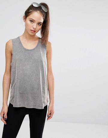 213 Apparel Washed Gray Tank - Gray