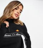 Ellesse Quarter Zip Sweatshirt With Taping In Black