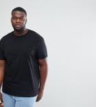 Asos Plus Relaxed Fit T-shirt With Crew Neck In Black - Black