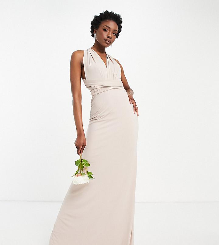 Tfnc Tall Bridesmaid Multiway Maxi Dress In Pink