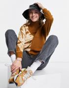 Madewell Mock Neck Sweater In Tan-brown