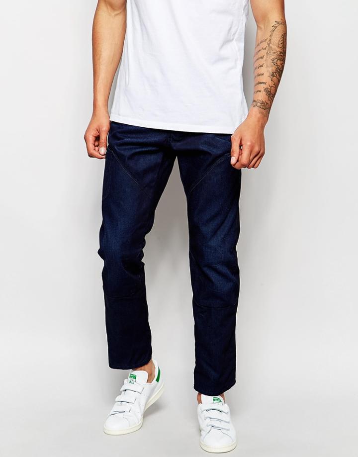 Jack & Jones Jeans With Panels In Anti Fit - Dark Blue