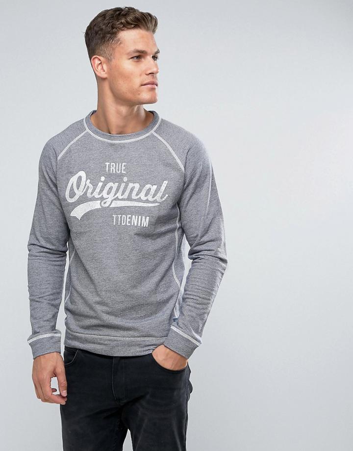 Tom Tailor Sweatshirt With Print - Navy