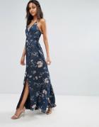 The Jetset Diaries Floral Maxi Dress - Navy