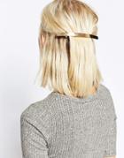 Asos Sleek Slim Hair Barette - Gold