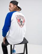 Element Raglan T-shirt With Back Print - White