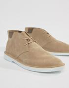 Camper Morrys Suede Desert Boots In Stone - Stone