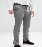 Asos Plus Slim Smart Pants In Gray - Gray
