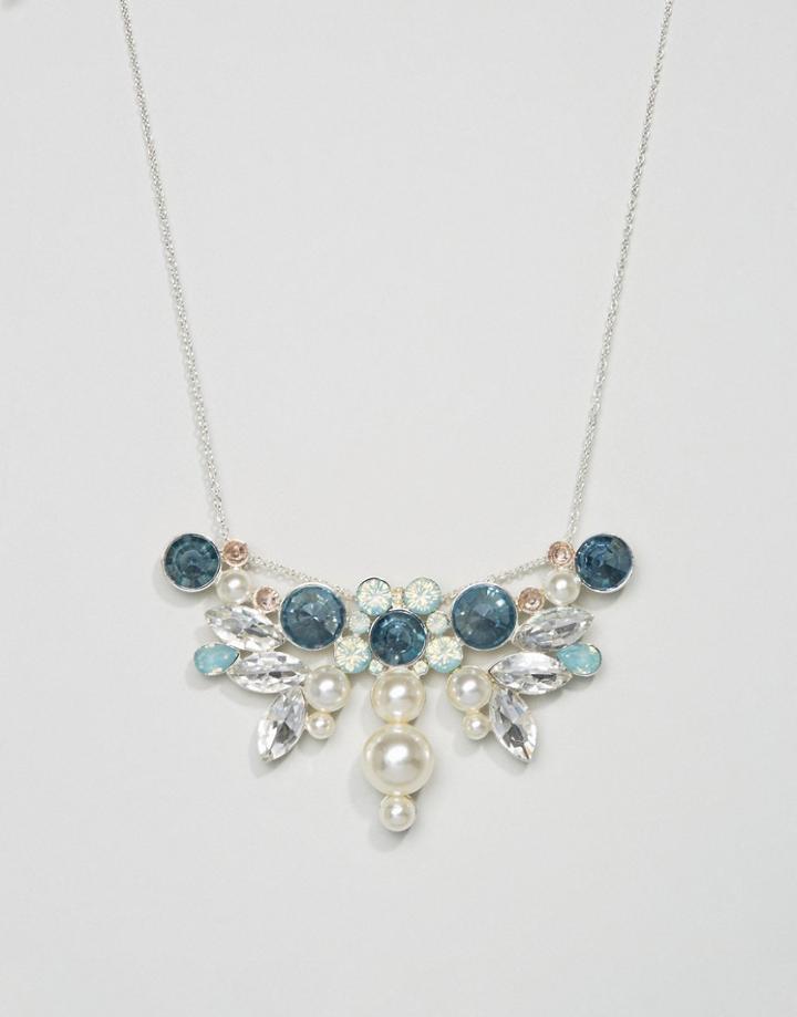 Johnny Loves Rosie Pearl & Stone Statement Necklace - Multi