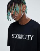 Asos Design Sex And The City Relaxed T-shirt - Black
