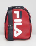 Fila Soho Red Mini Backpack With Red Contrast Straps - Red