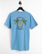 Vans Clubhouse Back Print T-shirt In Blue-blues