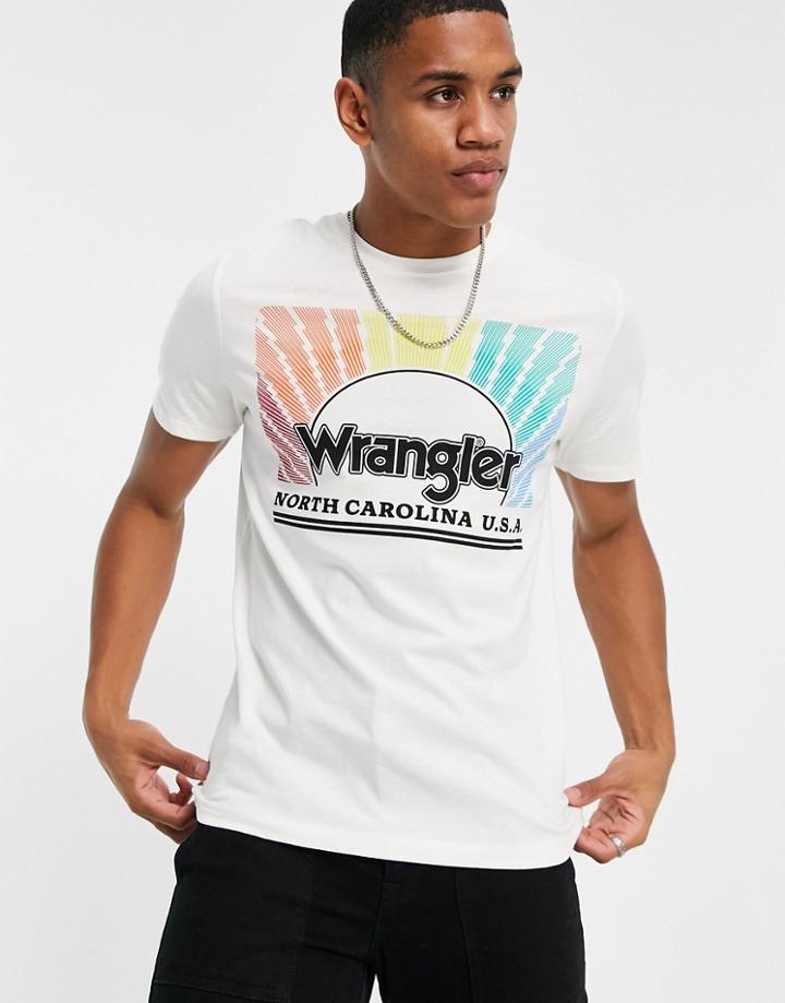 Wrangler Rainbow Logo T-shirt-white