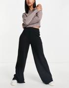 Asos Design High Waisted Casual Dad Pants In Black