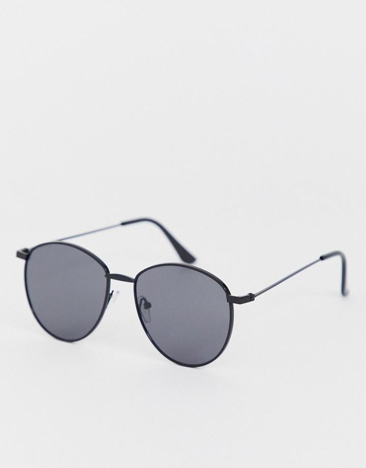 Aj Morgan Round Sunglasses In Black
