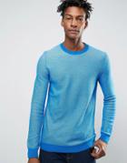 Hugo By Hugo Boss Sarmon Sweater Textured Knit - Blue