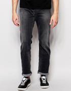Diesel Jeans Waykee 662u Loose Straight Fit Stretch Mid Grey Wash - Mid Gray