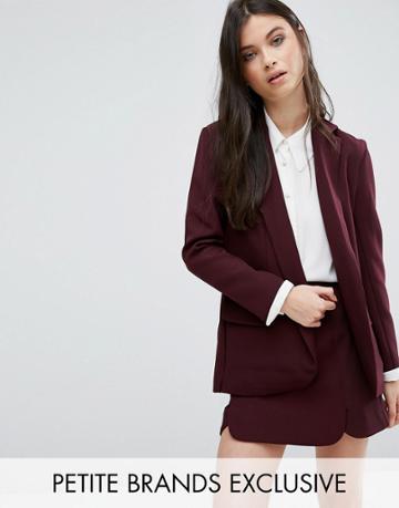 Alter Petite Fitted Suit Jacket - Red