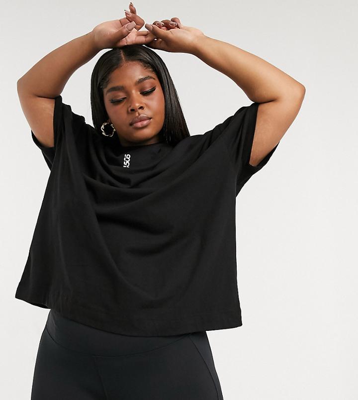 Asos 4505 Curve Icon Oversized Cotton T-shirt-black