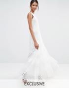 A Star Is Born Embellished Lace Maxi Dress - White