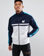 Good For Nothing Track Jacket In Navy With White Panels - Navy