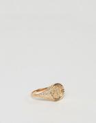 Chained & Able Pinky St. Christopher Sovereign Ring In Gold - Gold