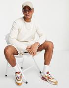 Lee Sustainable Crew Neck Sweatshirt In Ecru-white