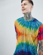 Boohooman Oversized T-shirt In Tie Dye - Multi