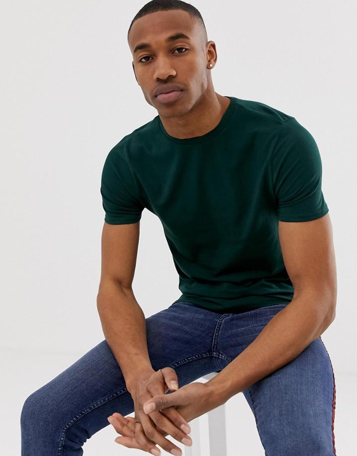 River Island Muscle Fit T-shirt In Green - Green