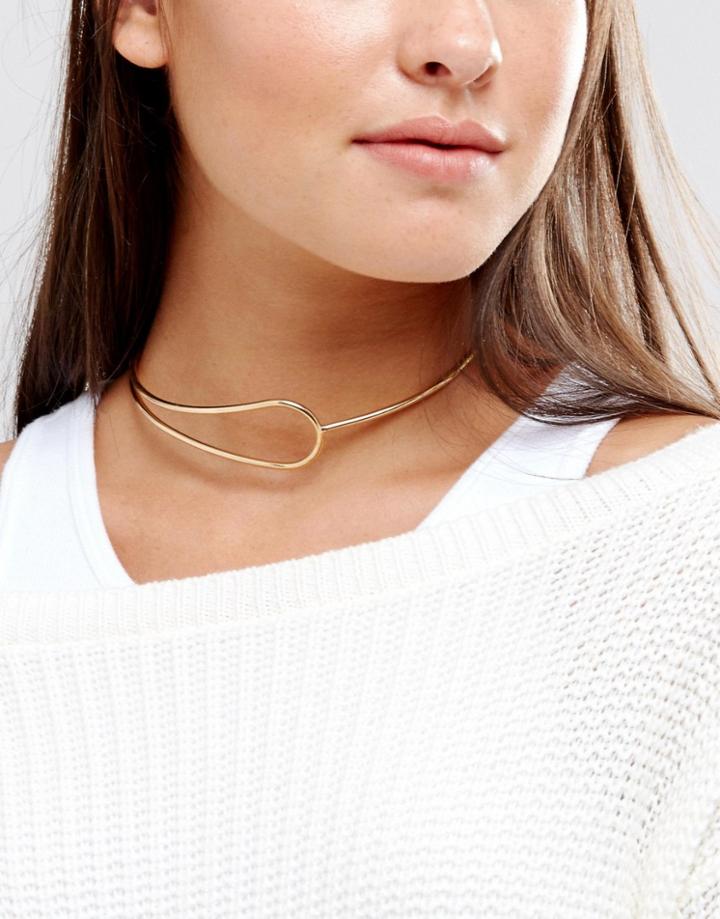 Asos Open Abstract Necklace - Silver