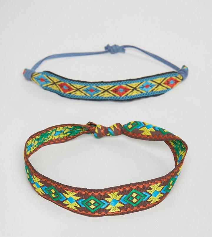 Asos Festival Geometric Multi Color Bracelet Pack - Multi