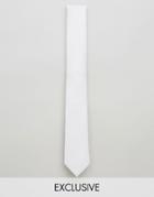 Noose & Monkey Poly Blade Tie - White