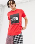The North Face Raglan Red Box T-shirt In Red - Red