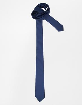 Asos Navy Slim Tie - Navy
