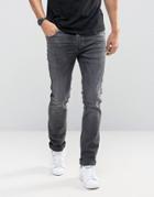 Selected Homme Jeans In Skinny Fit With Stretch - Gray