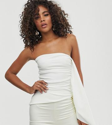 Club L London Tall Bandeau Frill Top In White - White
