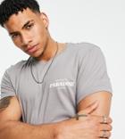 New Look T-shirt With Print In Gray-grey