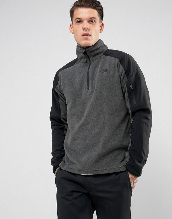 The North Face Glacier Delta 1/4 Zip Fleece 2 Tone In Gray - Gray