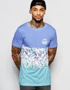 Friend Or Faux T-shirt Tropical Blue Cut And Sew - Blue