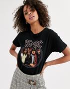 Asos Design Band T-shirt With Acdc Print