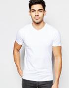 Selected Homme V-neck T-shirt - White