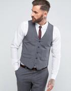 Harry Brown Slim Fit Check Vest - Gray