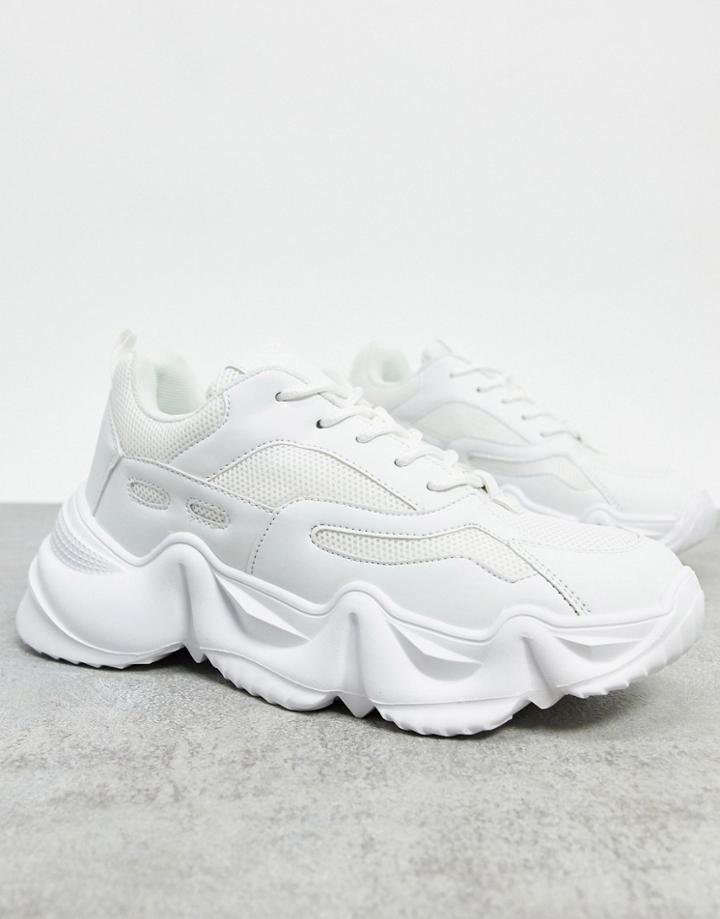 Truffle Collection Chunky Trainers In White
