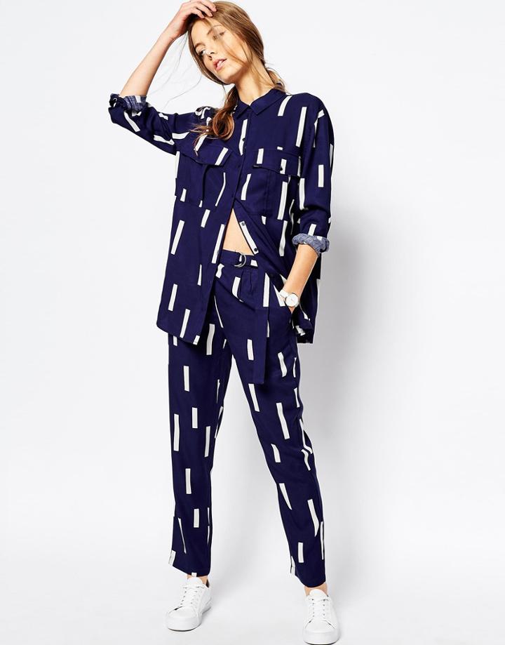 Selected Anzia Pants With D-ring - Print Combo