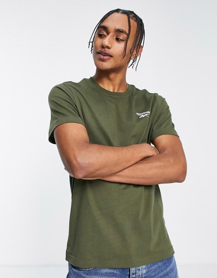 Reebok Small Logo Tee In Green