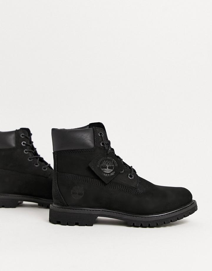 Timberland 6 Premium Wheat Leather Ankle Boots-black