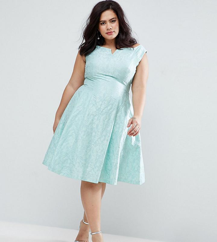 Coast Plus Kimberley Bardot Jacquard Dress - Green