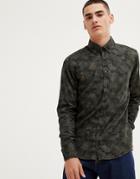 Boss Mabsoot Slim Fit Buttondown Oxford Shirt In Abstract Camo - Green