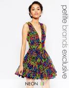 John Zack Petite Carnival Prom Dress - Multi