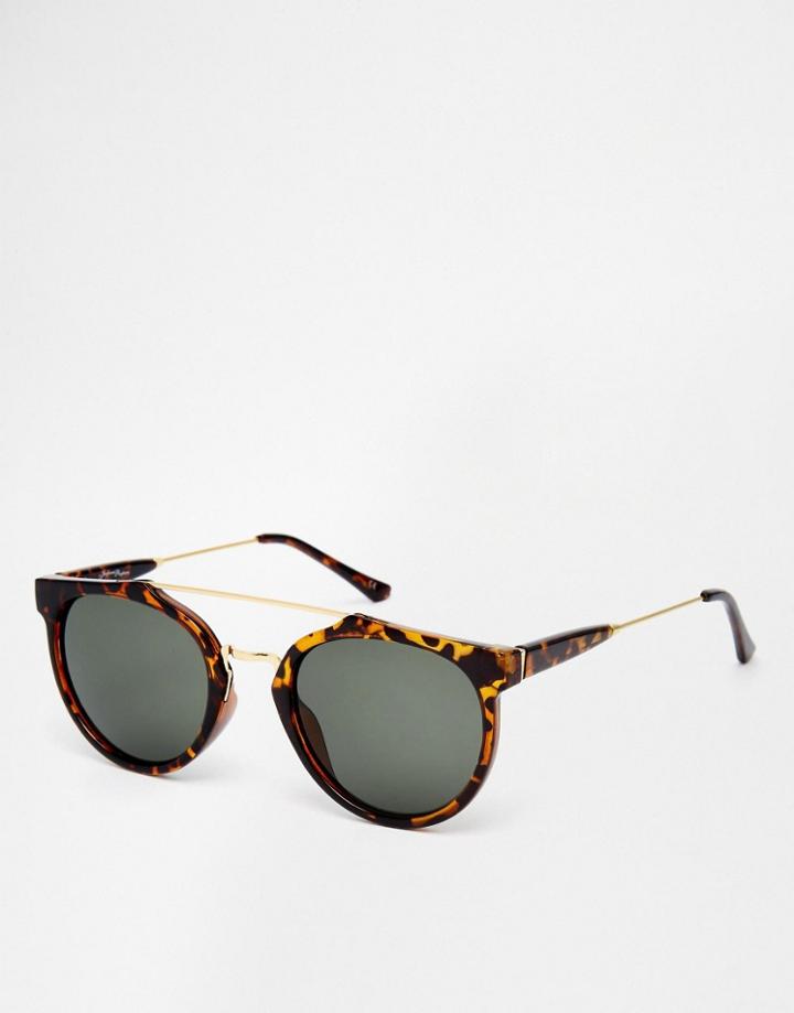 Jeepers Peepers Round Sunglasses In Tort - Brown